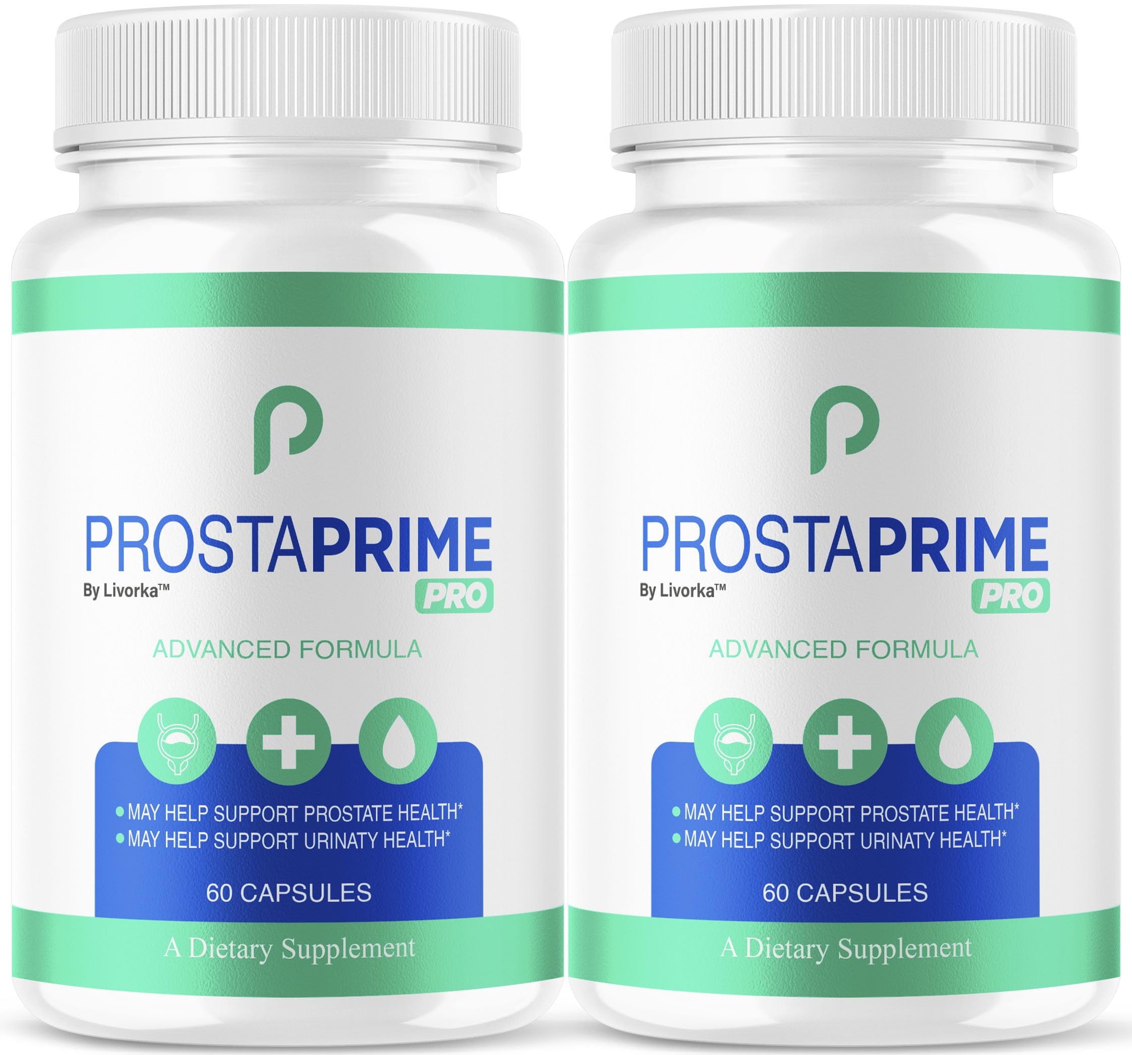 LIVORKA ProstaPrime Pro bottle front for premium male health support.
