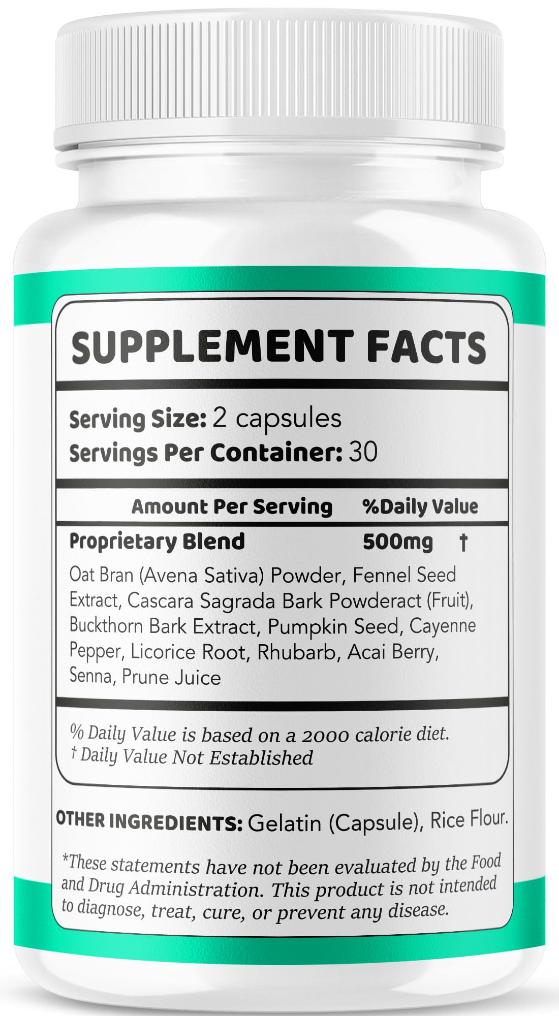 Capsules arranged neatly to illustrate simple daily dosage.