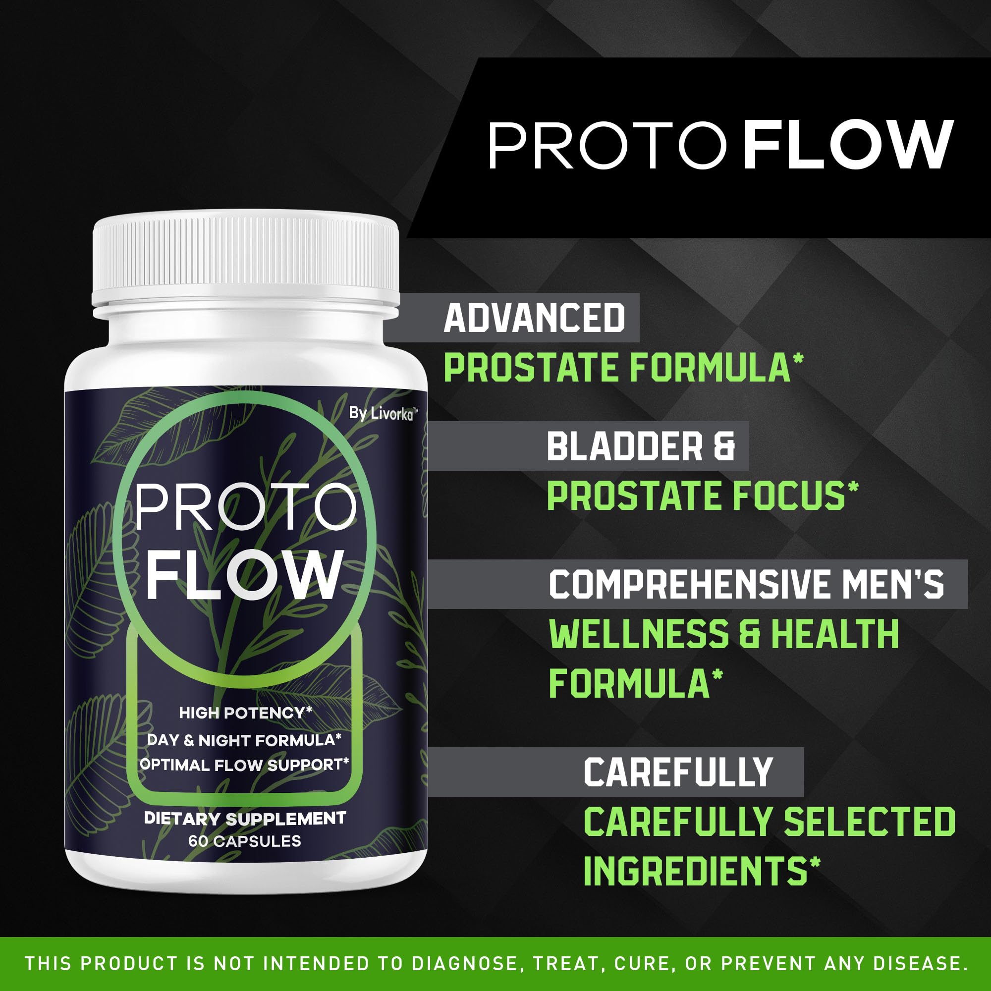 LIVORKA Proto Flow capsules on a shelf offer easy daily dosing.