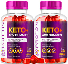 LIVORKA Proton Keto ACV Gummies 2-pack front view for easy daily use.