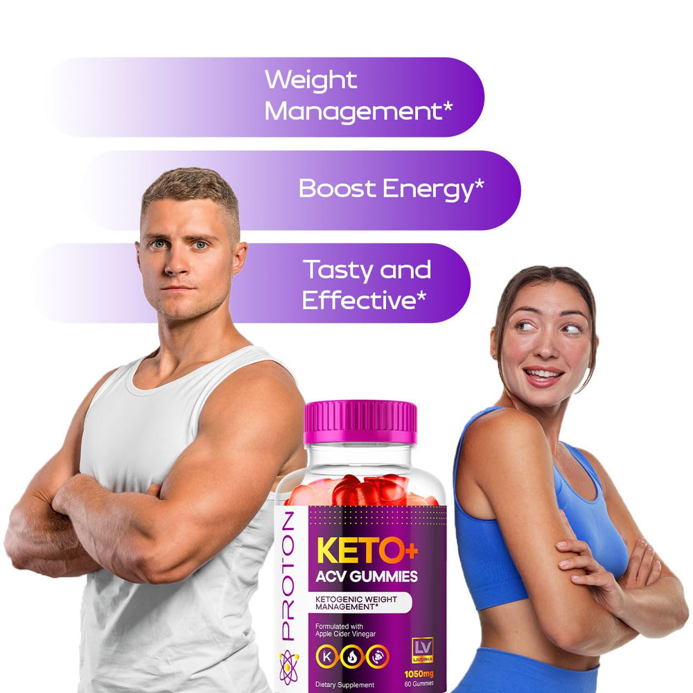 LIVORKA Proton Keto ACV Gummies bottle label emphasizes high-potency blend and convenient dosing.
