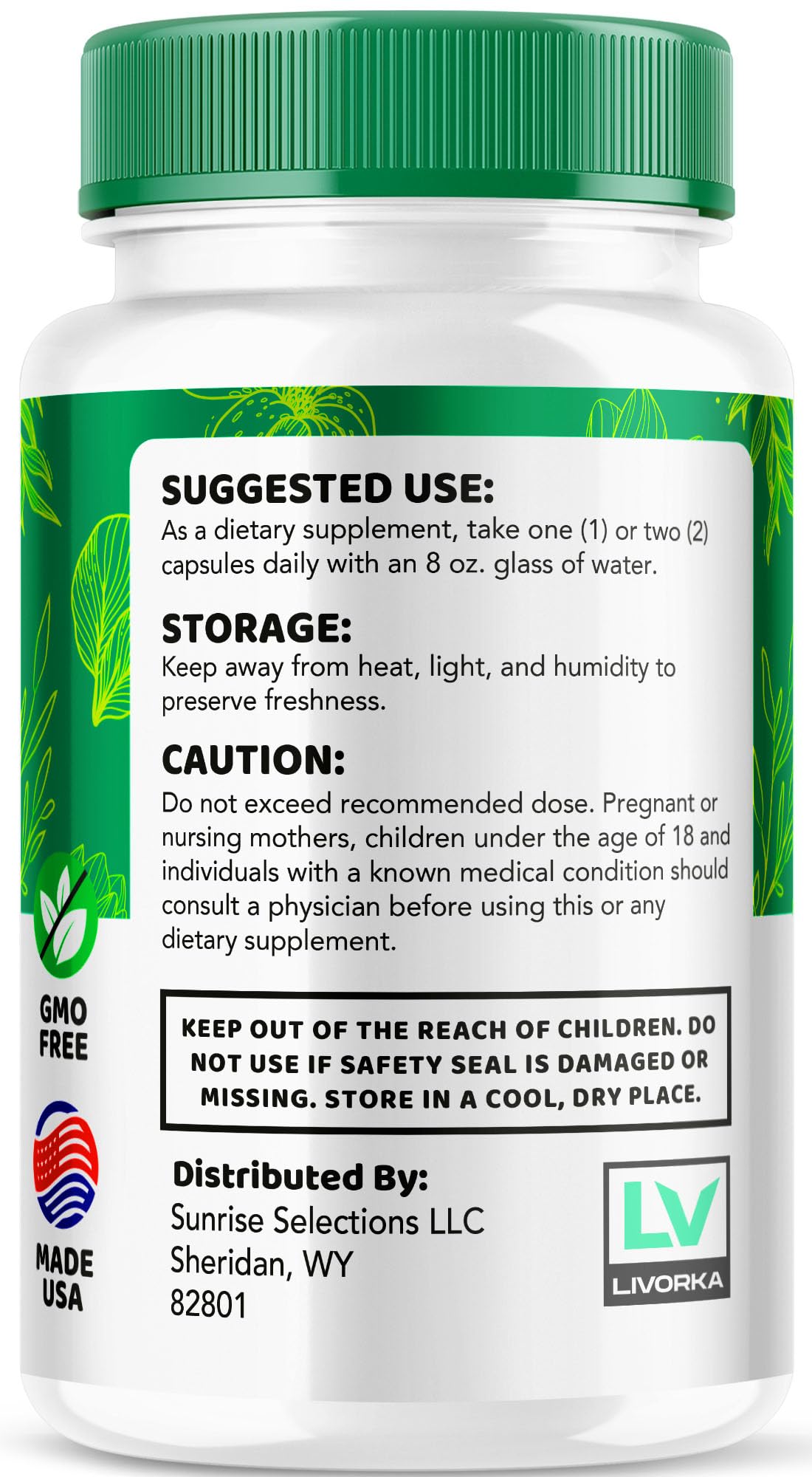 LIVORKA Puravive 300 capsules count for long-term supply.