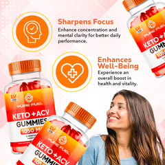 LIVORKA Pure Fuel ACV Gummies bottle highlighting tangy flavor option