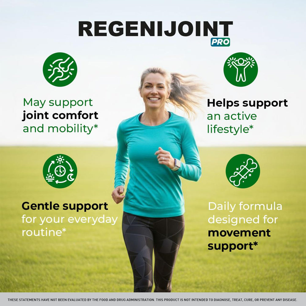 LIVORKA RegeniJoint bottle front with convenient daily capsules for routine.