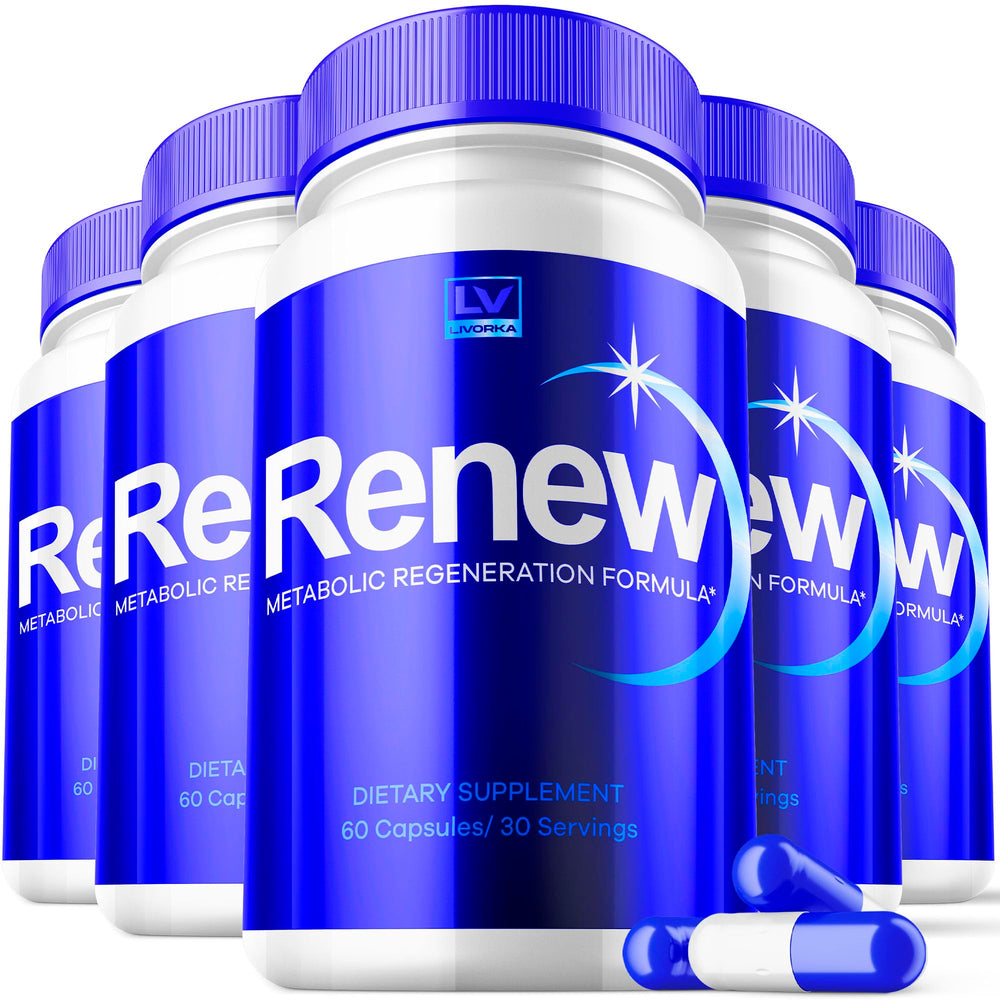 LIVORKA Renew bottle front for daily energy and balance.
