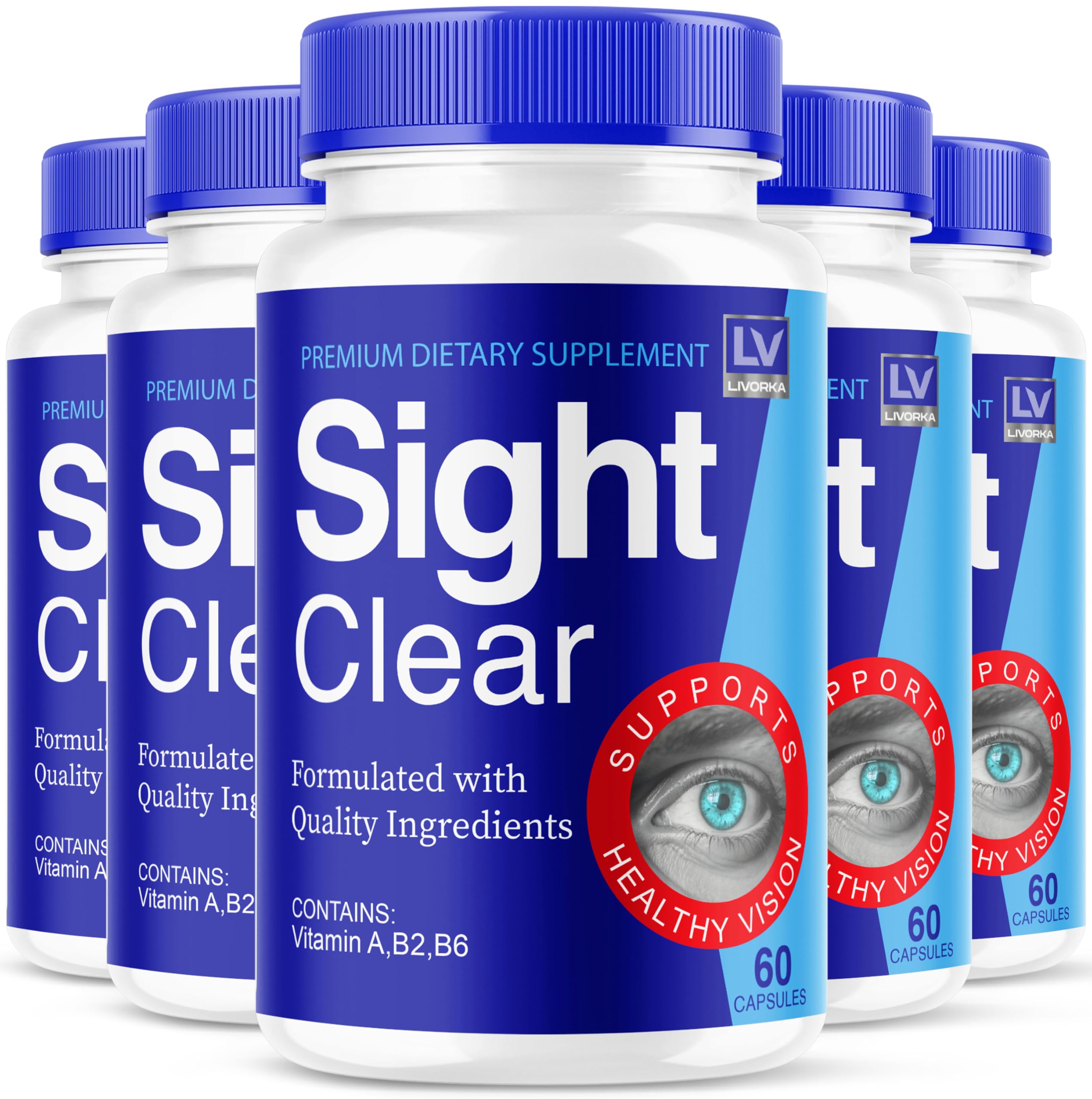 LIVORKA Sight Clear bottle front view for daily focus support.