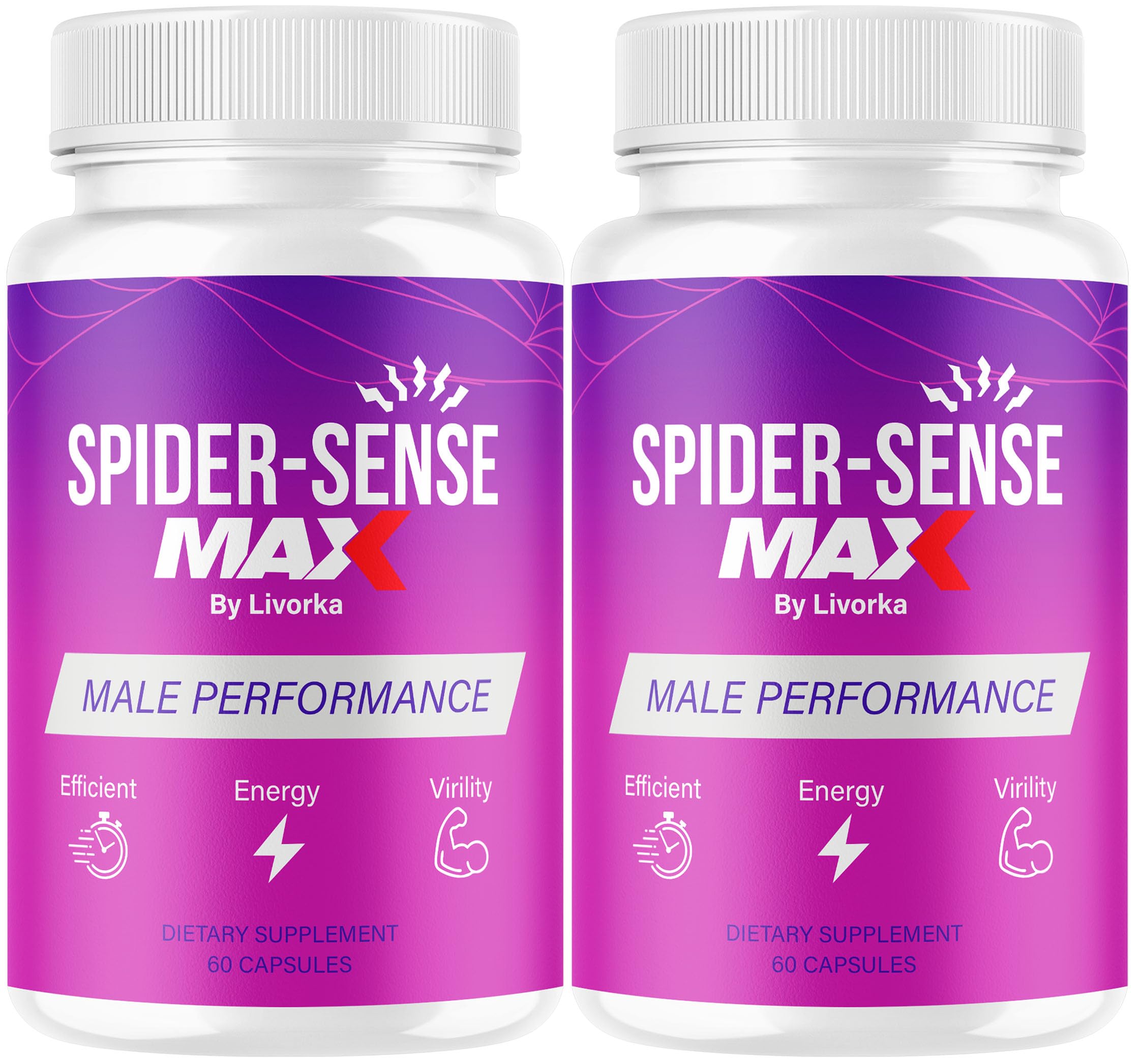 LIVORKA Spider Sense Max pills bottle front for daily male supplement use