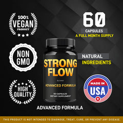 LIVORKA Strong Flow label design shows dosage and ingredients for easy reference.