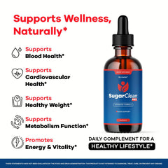 LIVORKA Sugar Clean Pro Drops bottle back label highlighting natural ingredients.