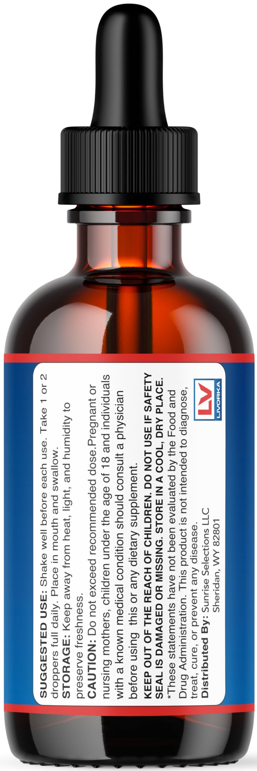 LIVORKA Sugar Clean Pro Drops bottle on white background for everyday use.