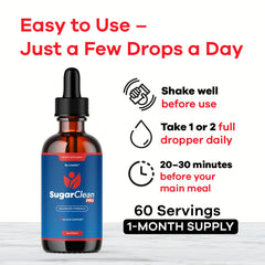 LIVORKA Sugar Clean Pro Liquid Supplement drops close-up with precise dosing.