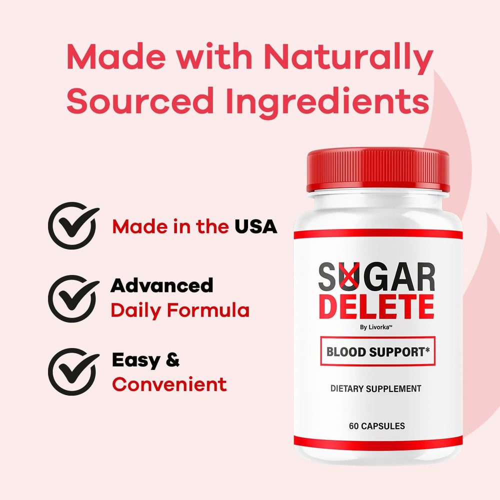 LIVORKA Sugar Delete bottle being poured to reveal capsules