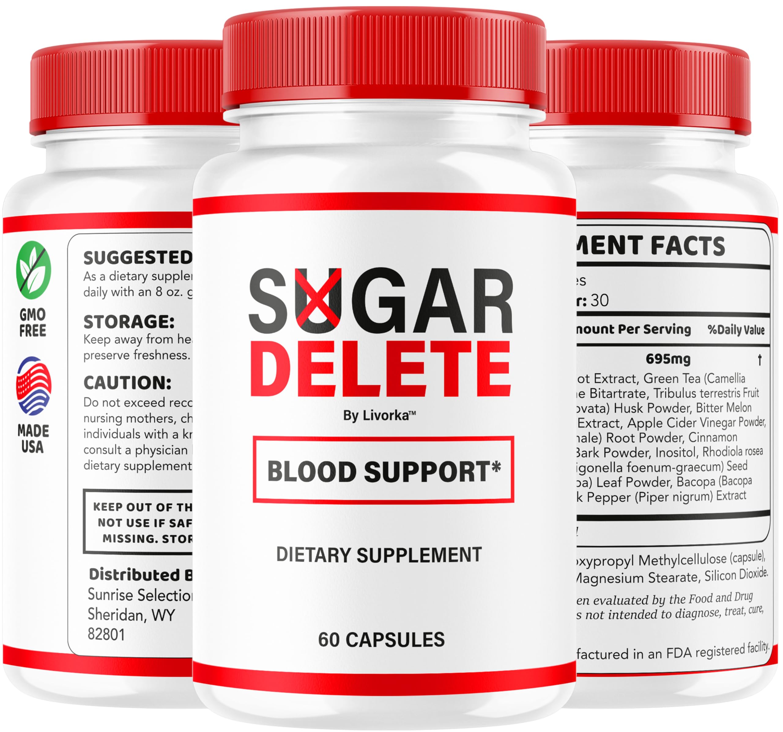 LIVORKA Sugar Delete capsules close-up illustrating smooth texture