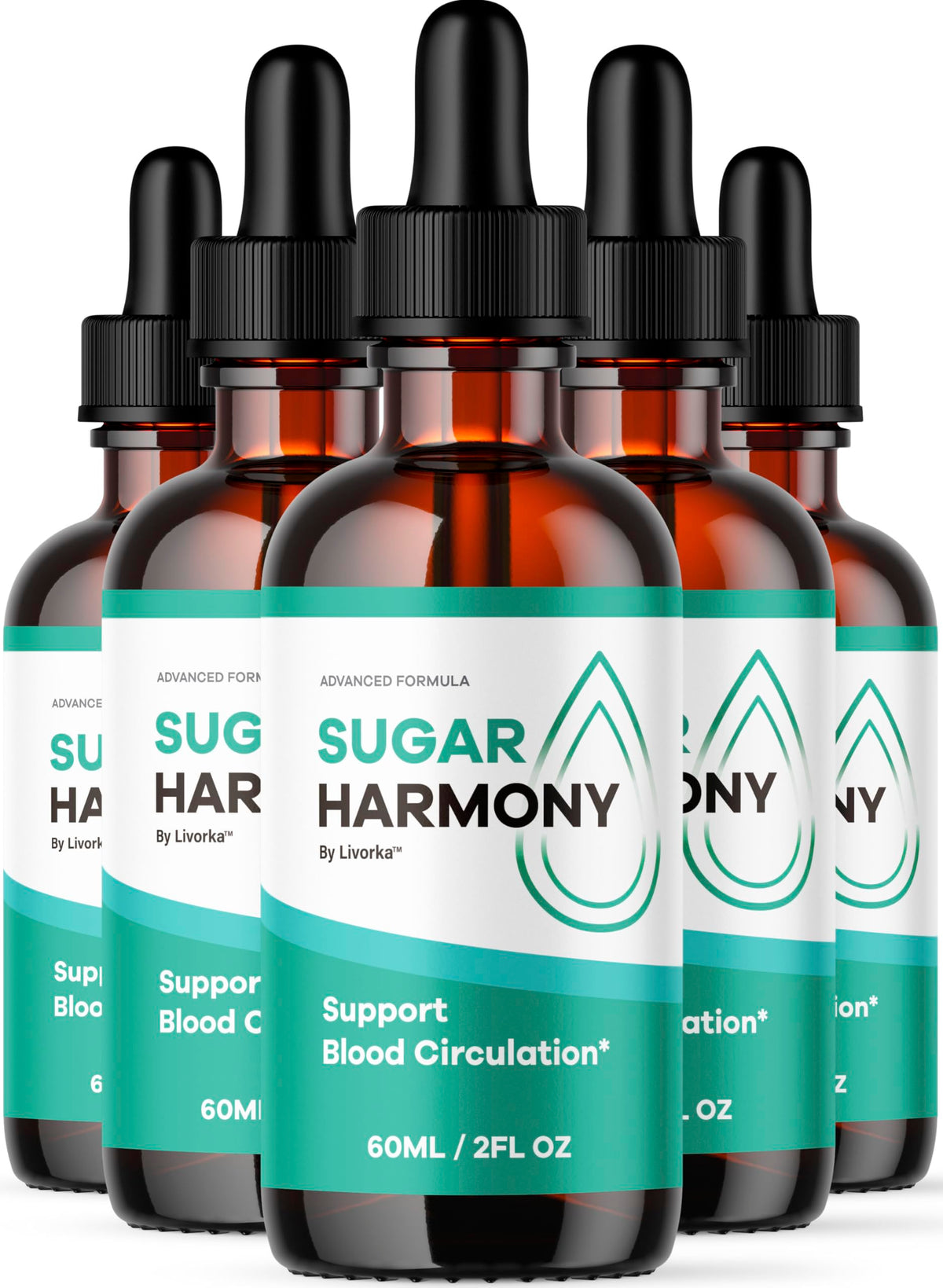 LIVORKA Sugar Harmony Drops bottle being poured for daily wellness