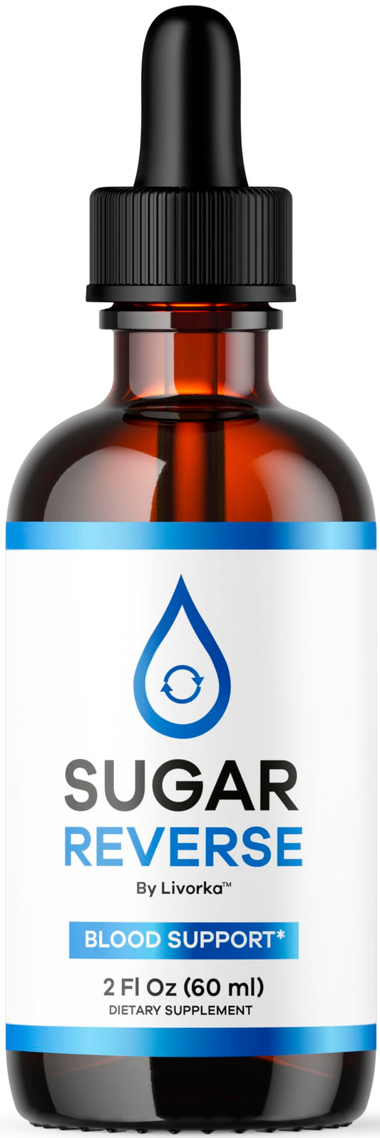 LIVORKA Sugar Reverse Drops bottle being poured for easy daily dosing.