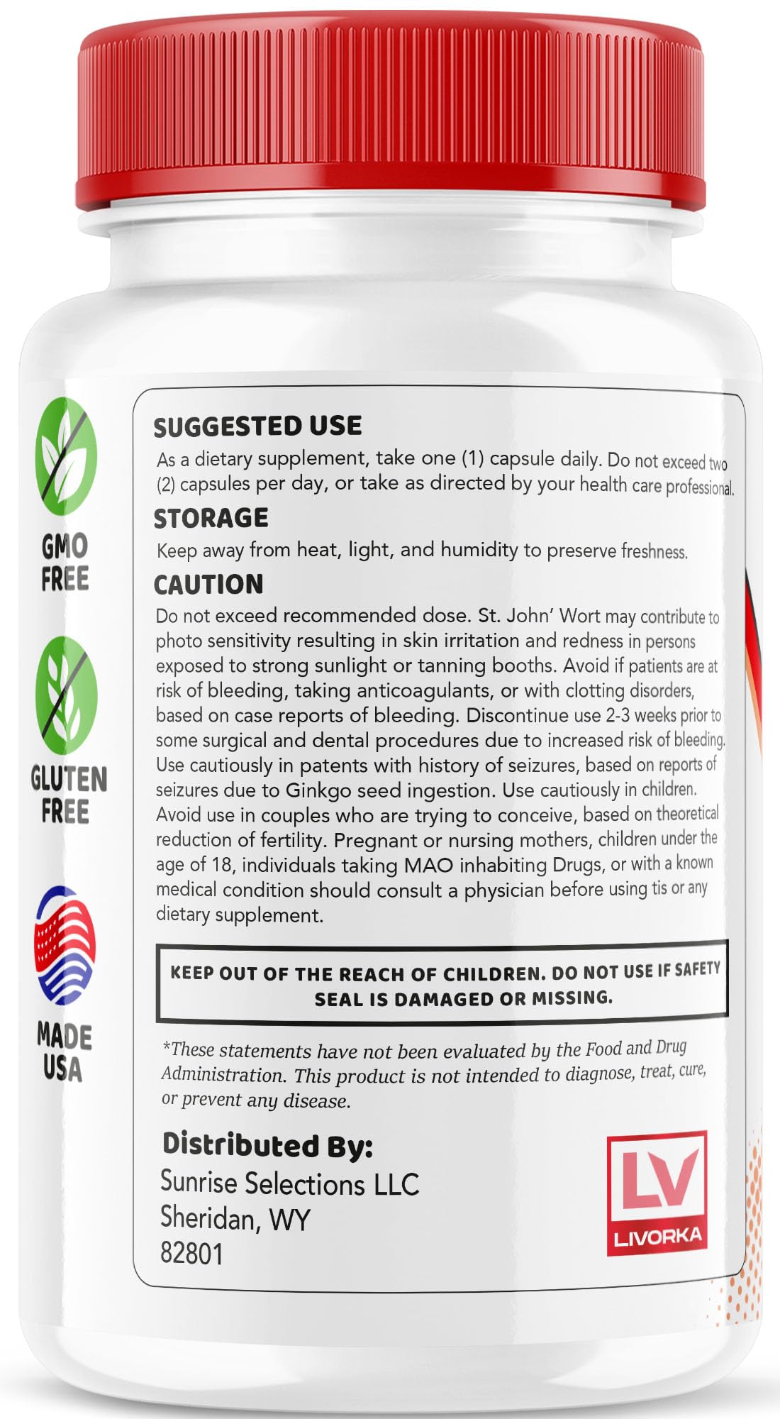 LIVORKA Sugar Shield label design emphasizes clarity and trust