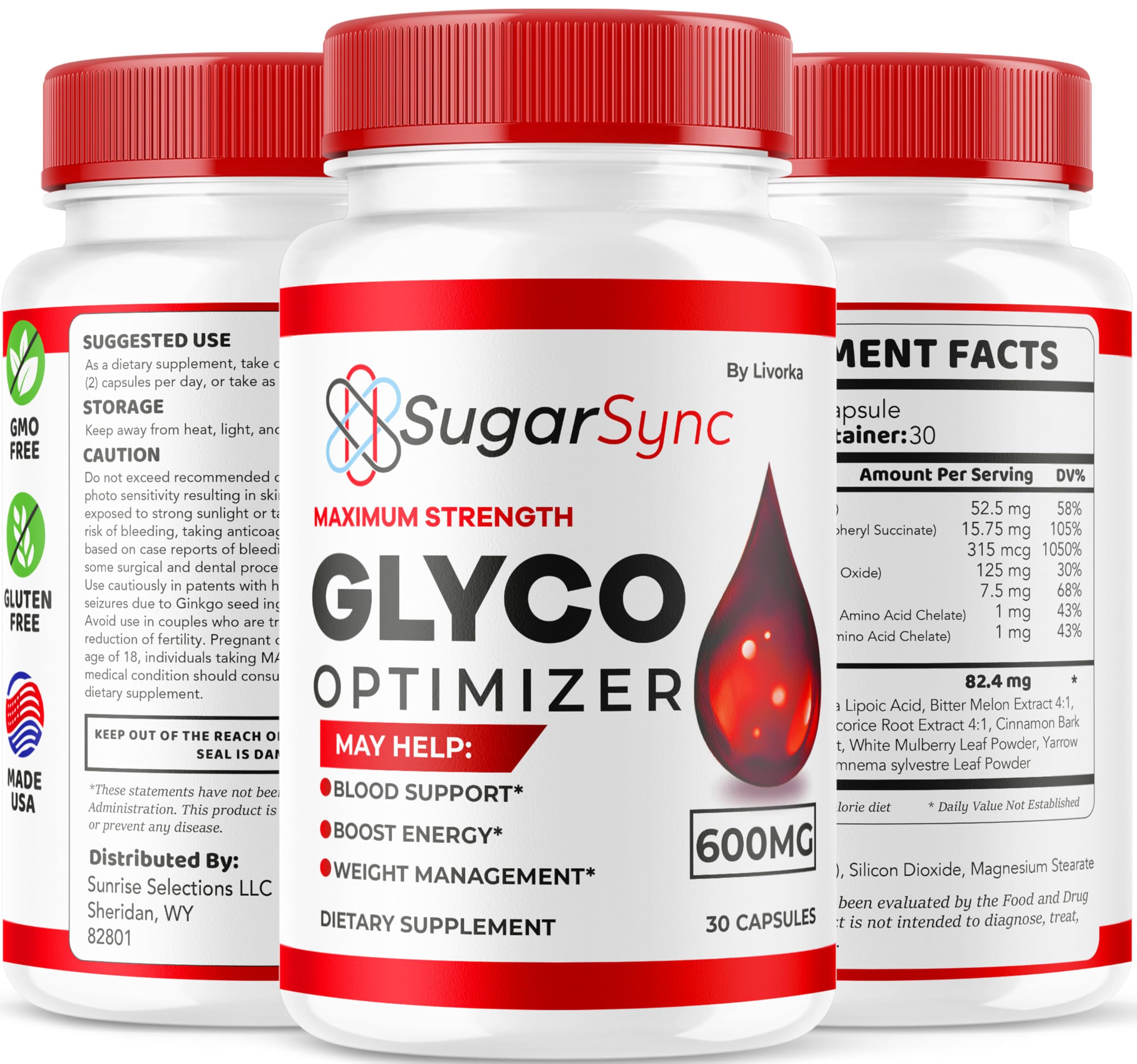 LIVORKA Sugar Sync Glyco Optimizer on store display for easy accessibility