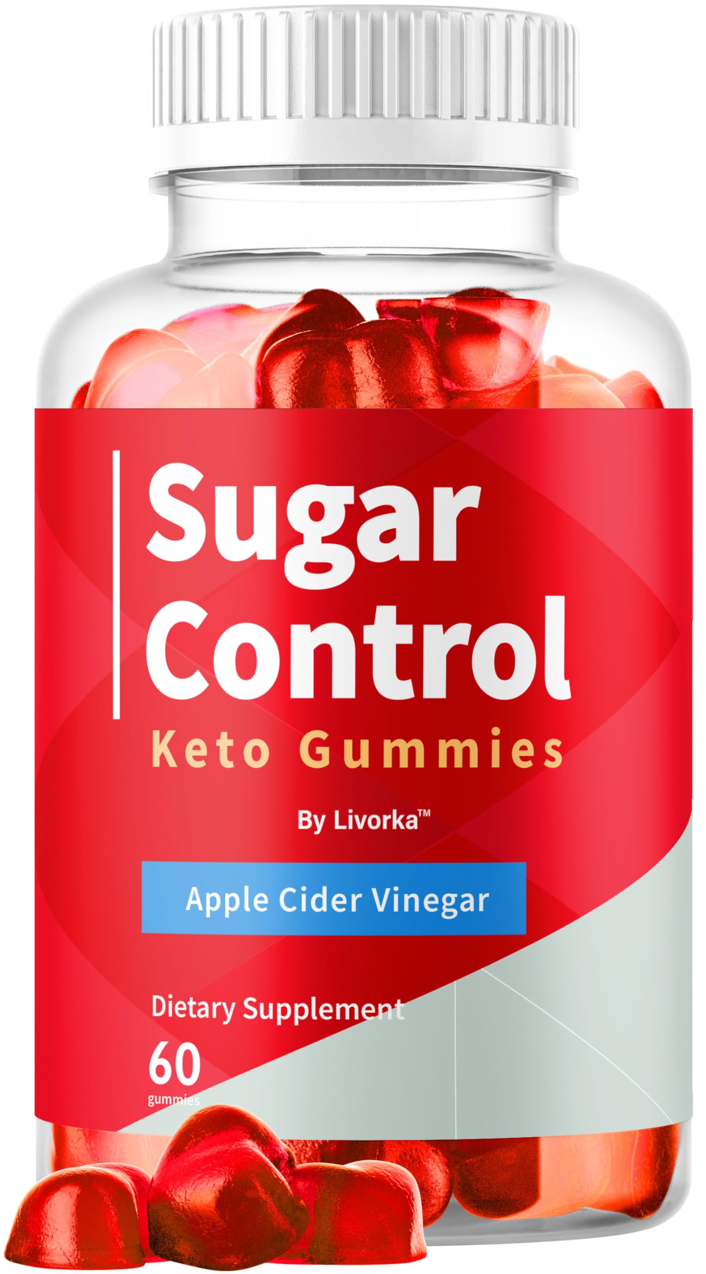 LIVORKA SugarControl keto gummies bottle front for daily on-the-go support.