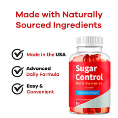 SugarControl gummies in a clear dish with subtle apple notes.