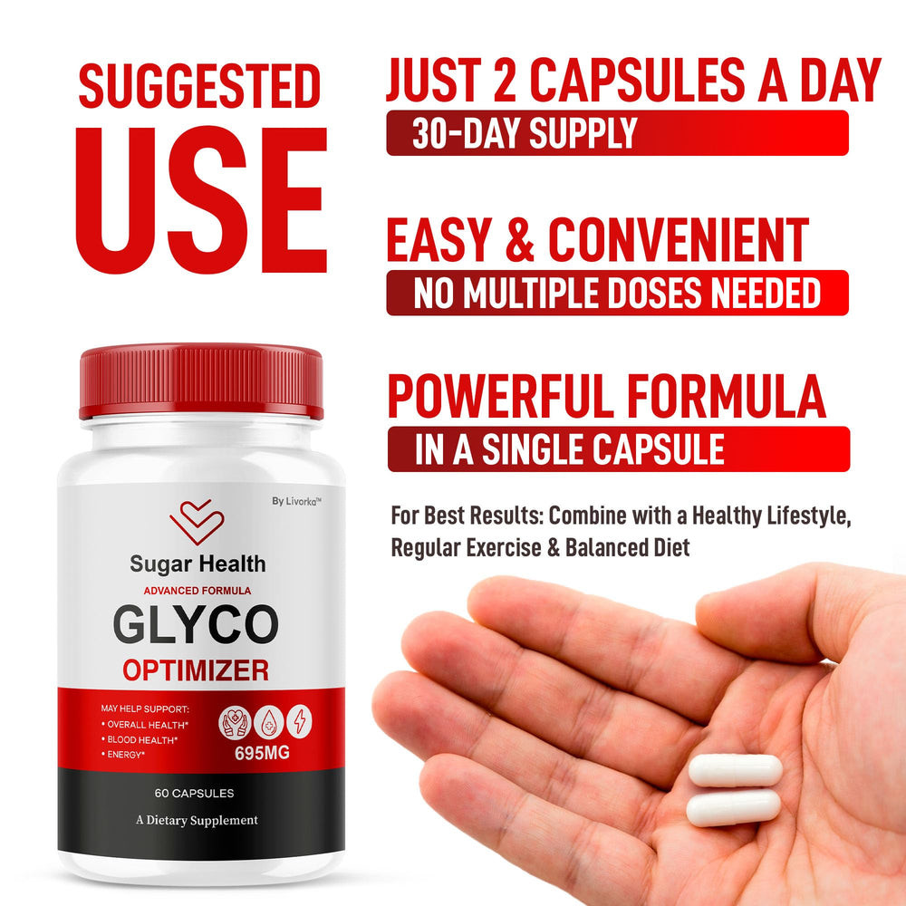 LIVORKA SugarHealth Glyco Optimizer pack shot emphasizing three month supply