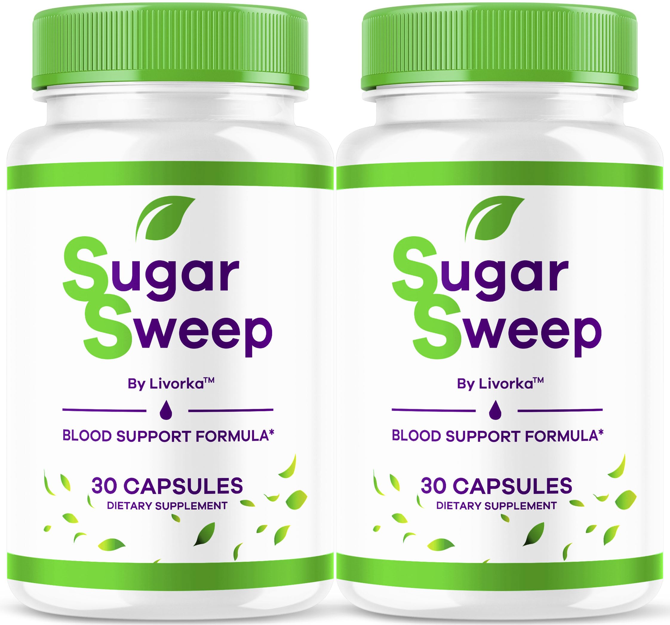 LIVORKA SugarSweep bottle front showing a two month supply.