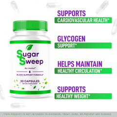 LIVORKA SugarSweep capsules closeup highlighting natural formula benefits and easy swallowing.