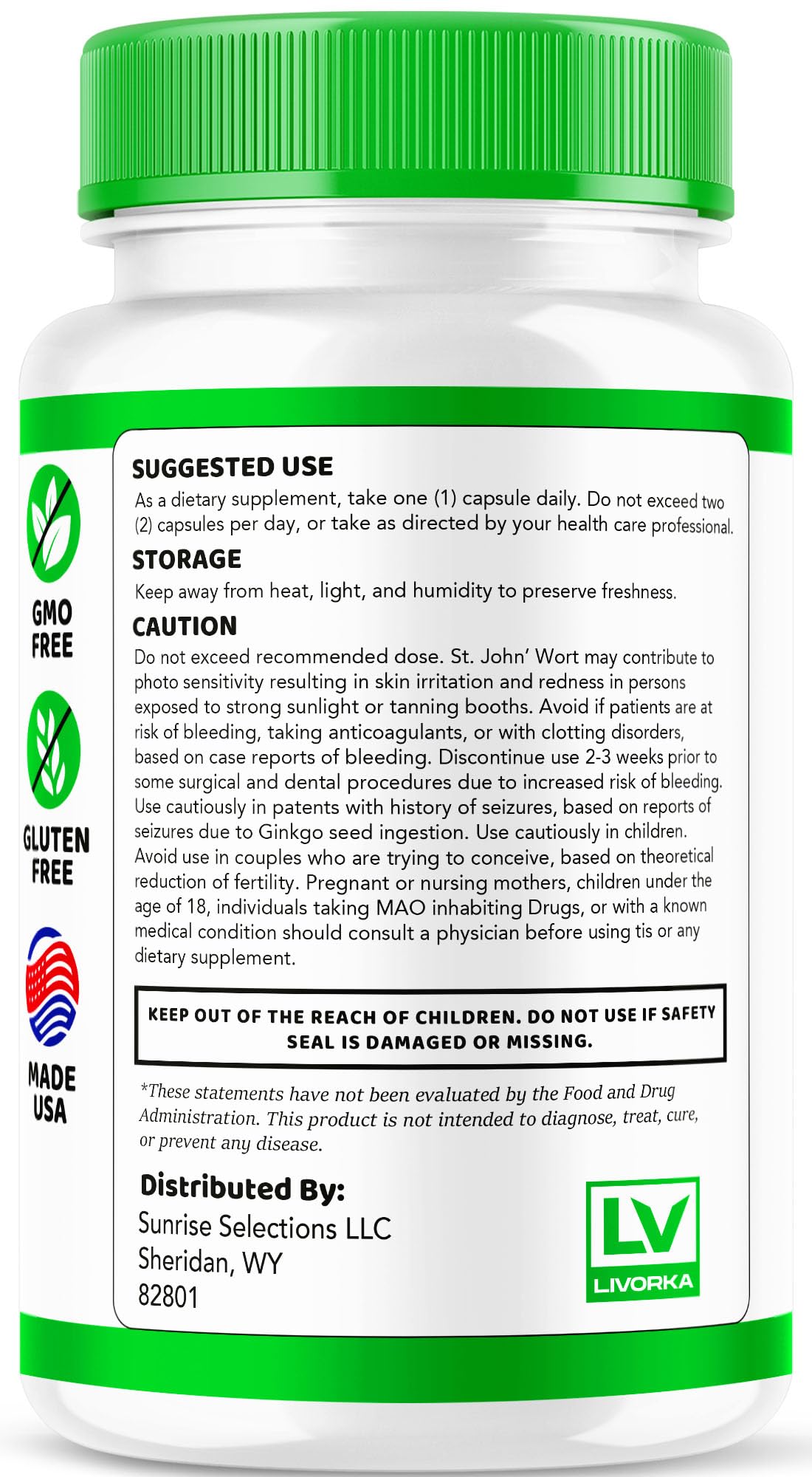 LIVORKA SugarSweep natural ingredients illustration highlights plant-based wellness cues.