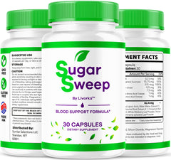 LIVORKA SugarSweep label back closeup reveals supplement details and guidelines.