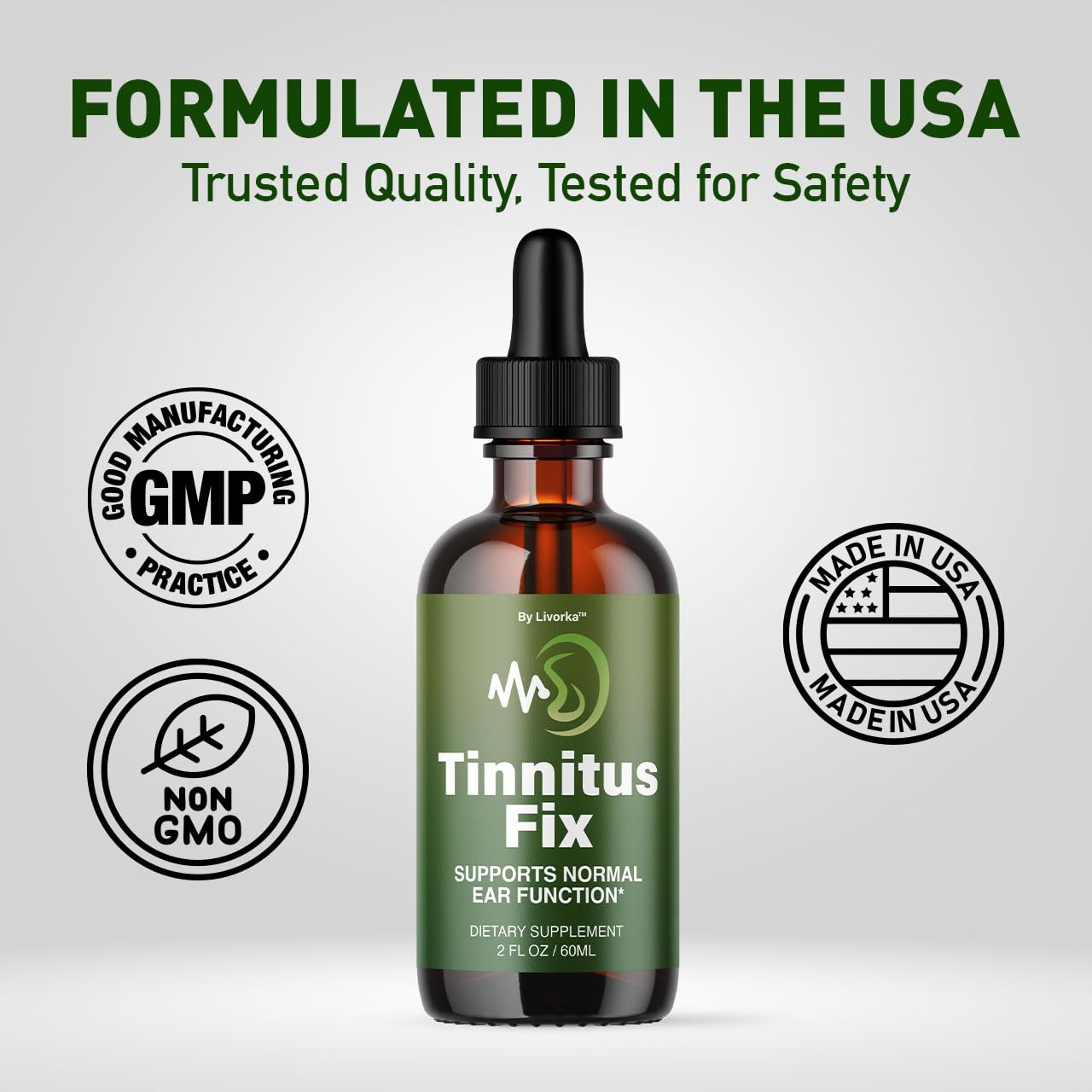 LIVORKA TinnitusFix Advanced Natural Support 2-pack box.