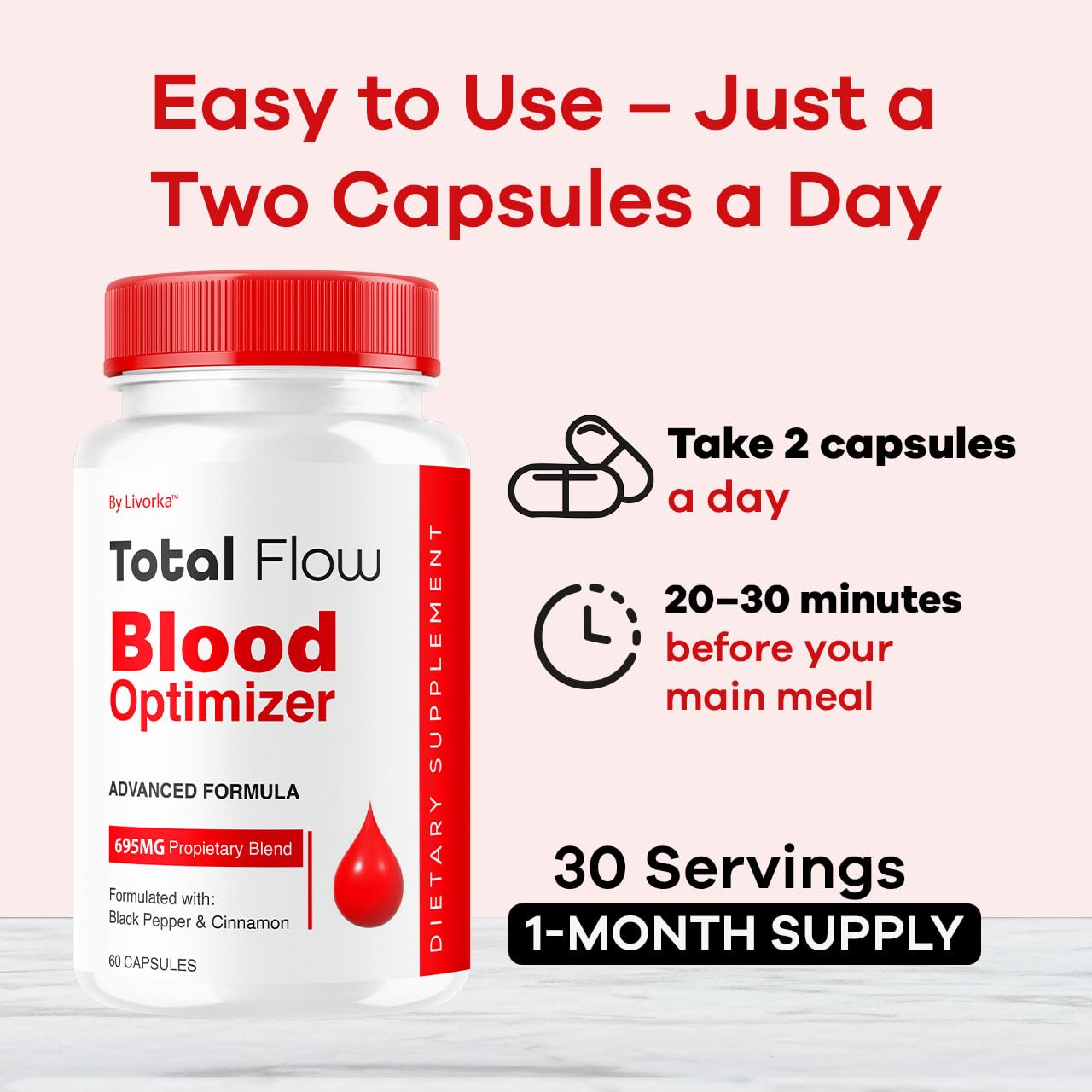 LIVORKA Total Flow packaging box showcases the wellness blend