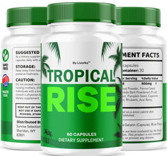 Tropical Rise bottle displayed in a gym bag ready for daily use.