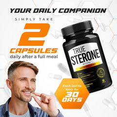 LIVORKA True Sterone capsules closeup showing smooth capsule texture.