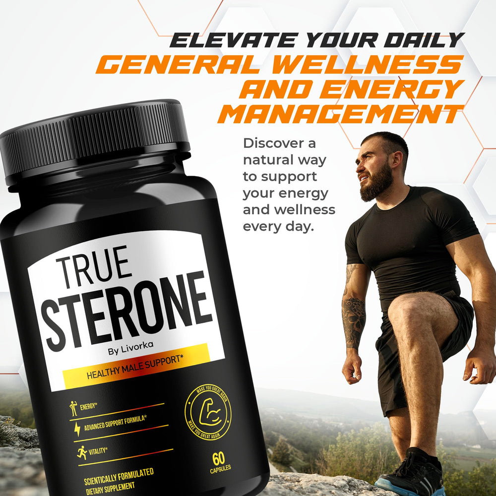 LIVORKA True Sterone pills pack back highlighting dual-pack convenience.