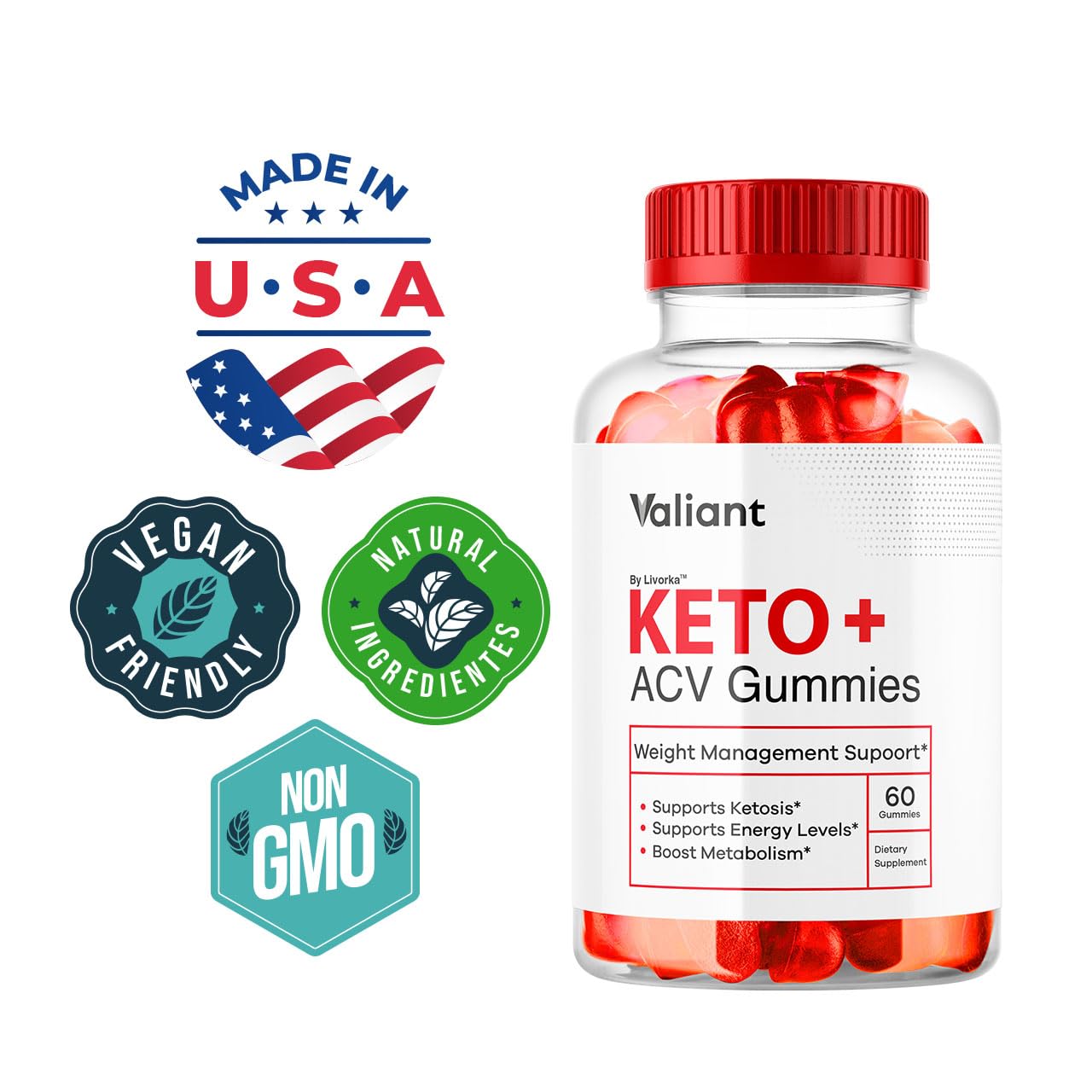 Close-up of gummies highlighting chewy texture and natural flavors.