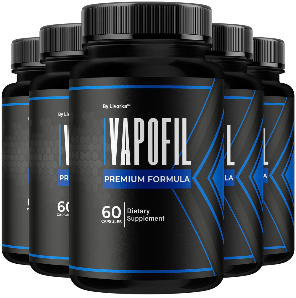 LIVORKA Vapofil capsules bottle shown on a clean counter for daily vitality support.