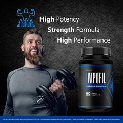 Closeup of Vapofil capsules emphasizing natural ingredients and easy daily use.