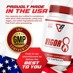 LIVORKA Vigor 8 for Men dosage schedule illustrating easy routine.