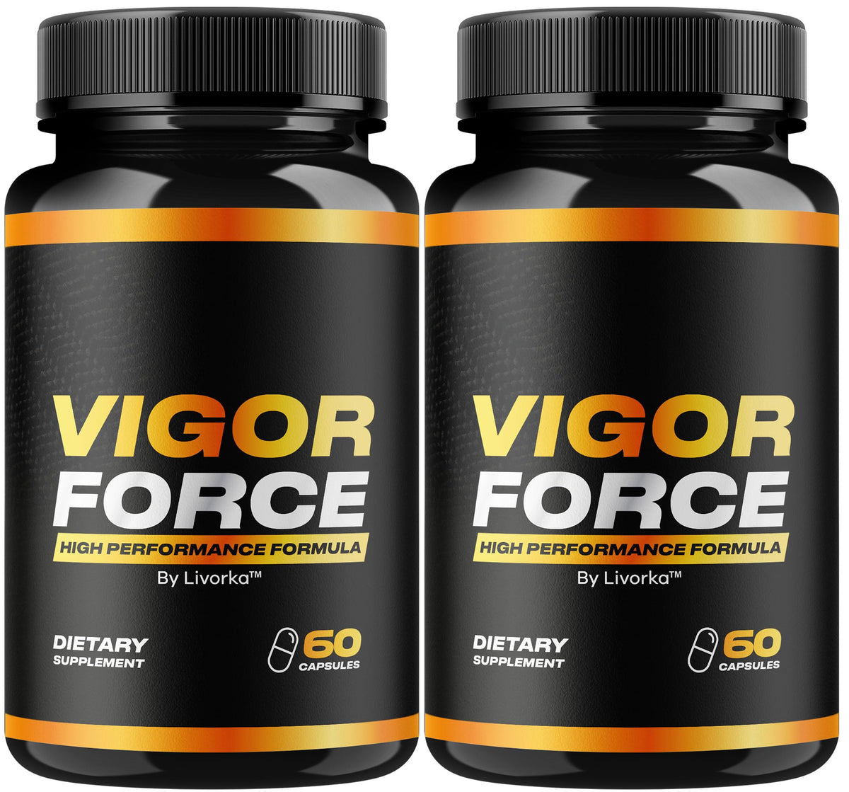 LIVORKA Vigor Force bottle front view for daily energy support.