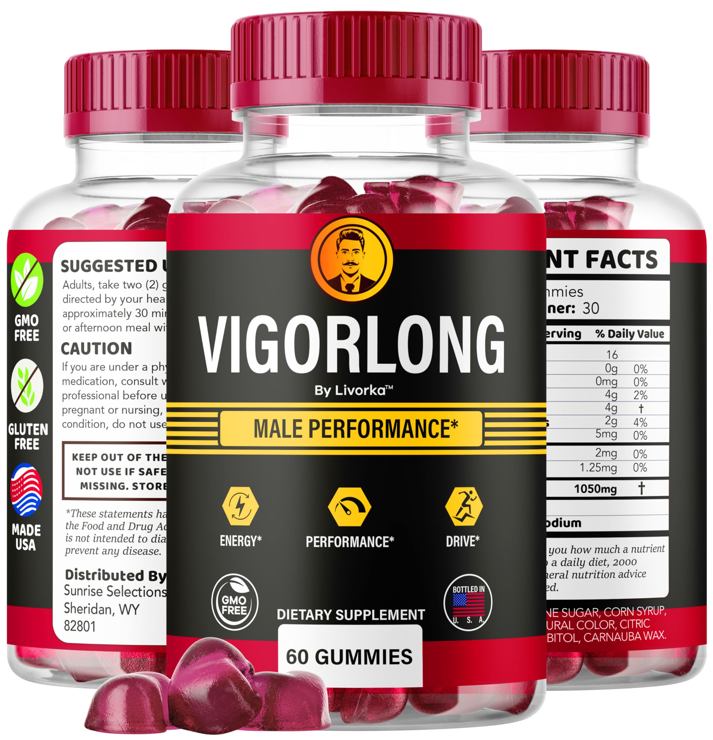 LIVORKA Vigorlong Gummies pack on desk, ready for everyday use.