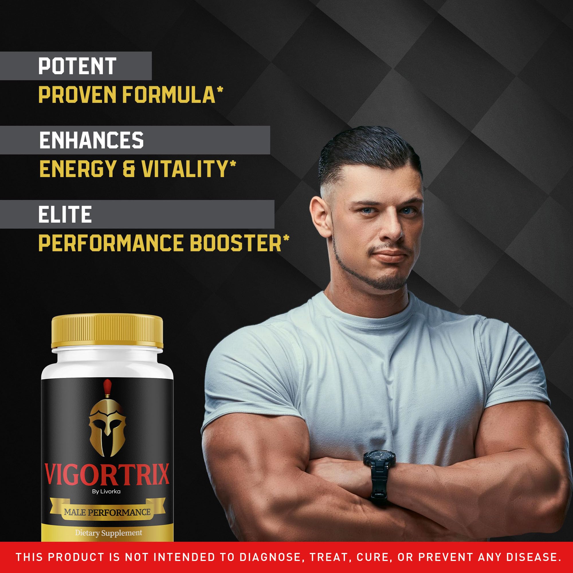 LIVORKA Vigortrix capsules closeup emphasizing easy-to-swallow pills