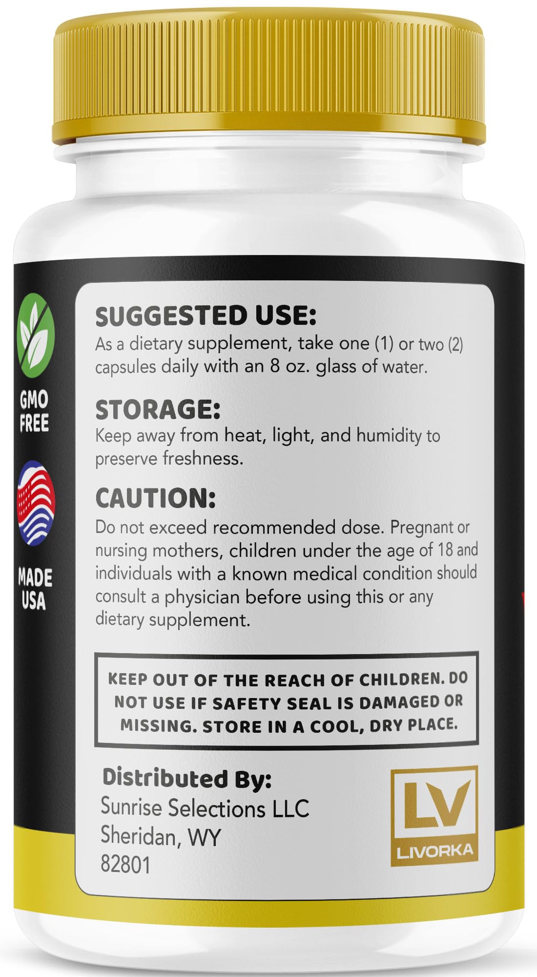 LIVORKA Vigortrix daily-use scene with a capsule taken
