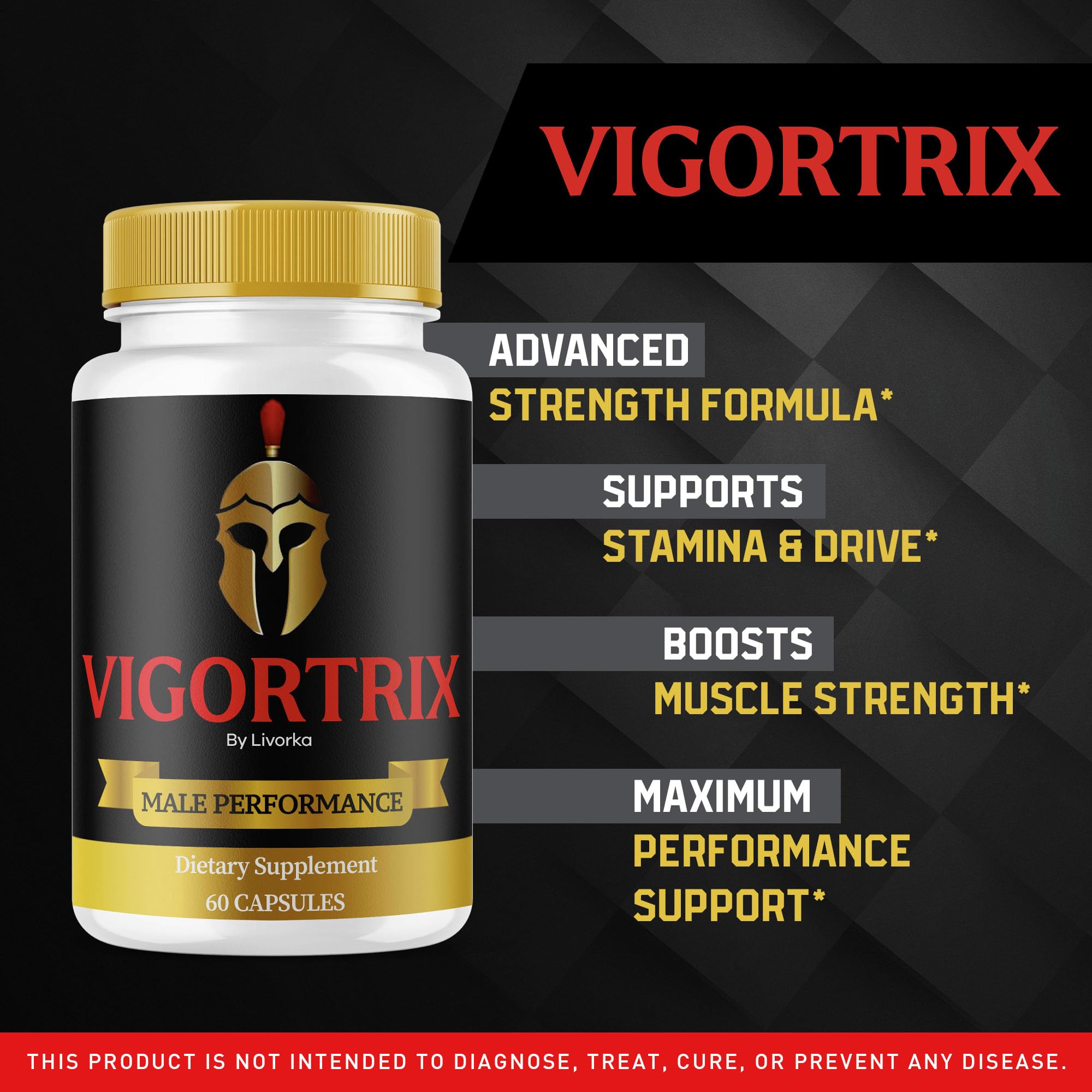 LIVORKA Vigortrix pills bottle side angle highlighting compact design for travel