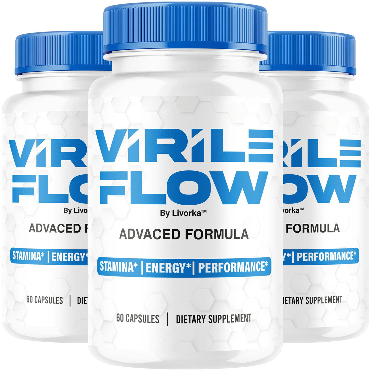 LIVORKA Virile Flow for Men bottle front, supports a simple daily routine.