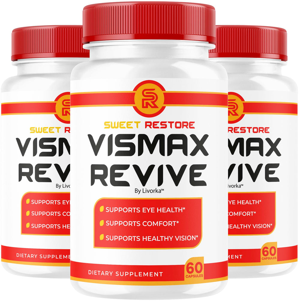 LIVORKA Vismax Revive 3-pack box for daily eye wellness support.