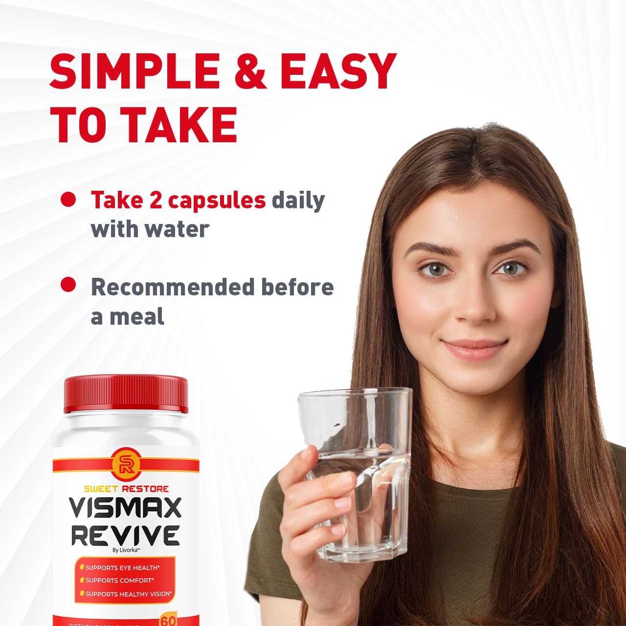 LIVORKA Vismax Revive capsules close-up for easy daily supplementation