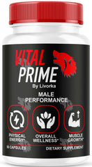 LIVORKA Vital Prime bottle with daily vitality support in a clean setup.