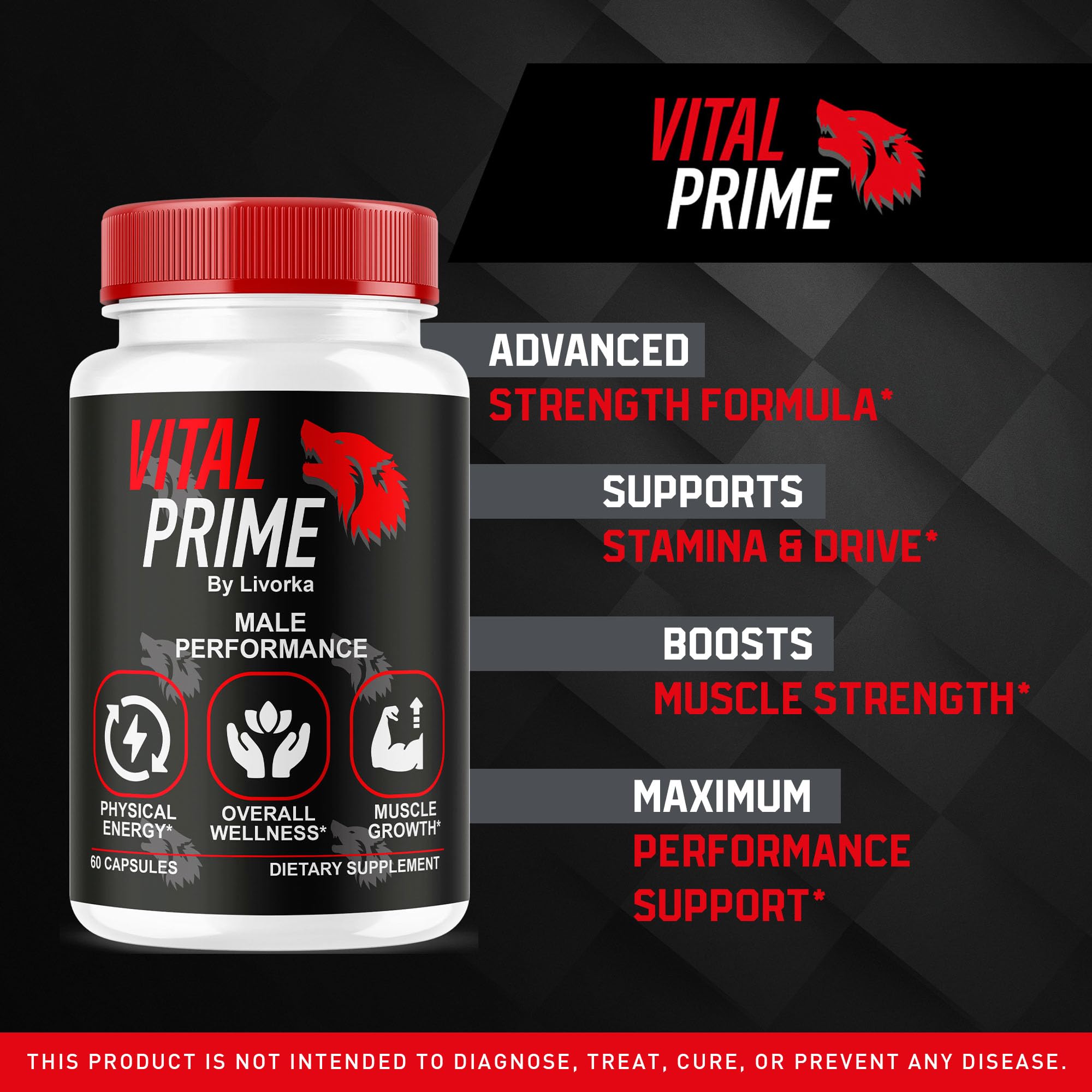 LIVORKA Vital Prime capsules for easy daily men's supplementation.