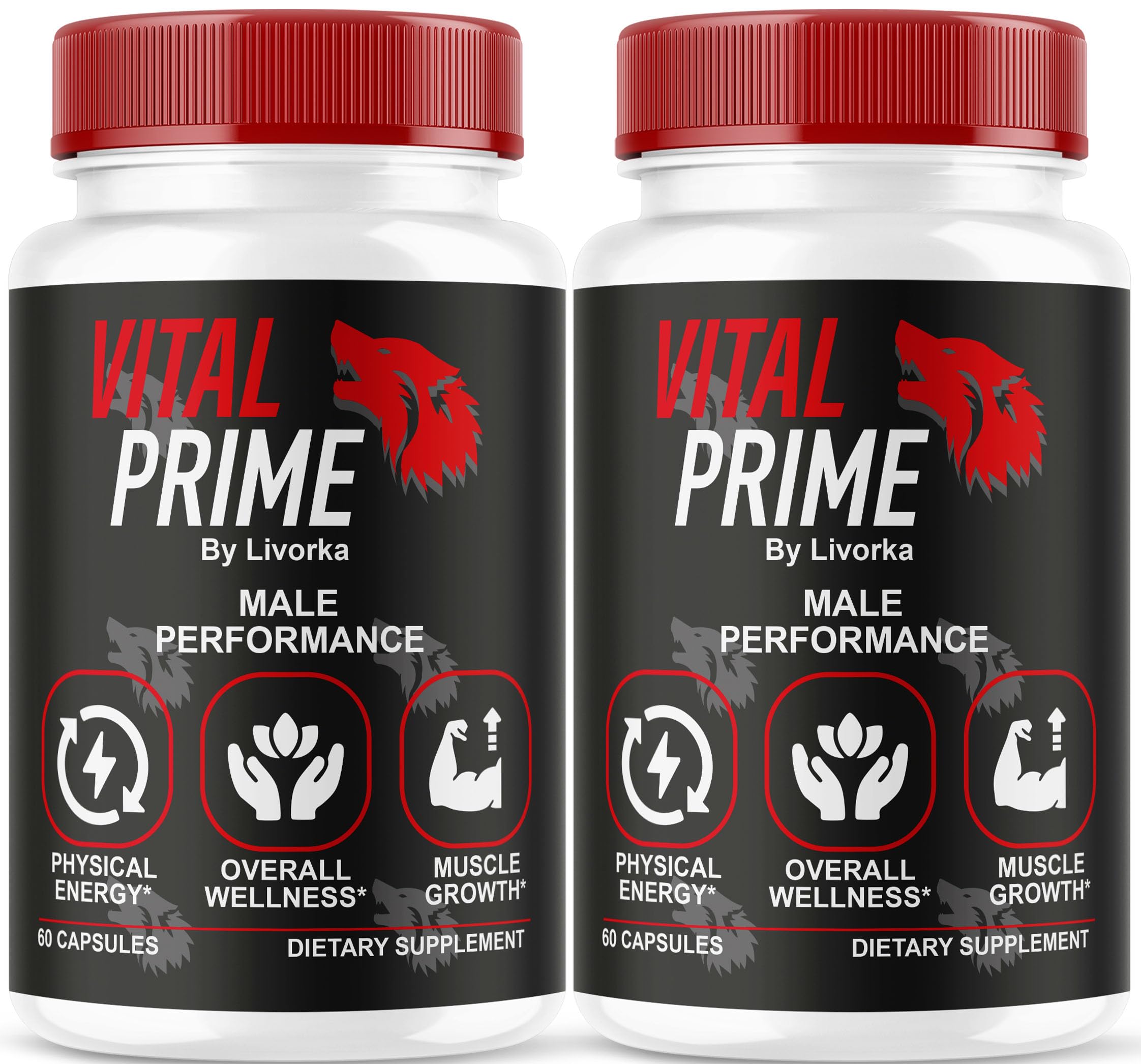 LIVORKA Vital Prime bottle with capsules for daily male wellness support.