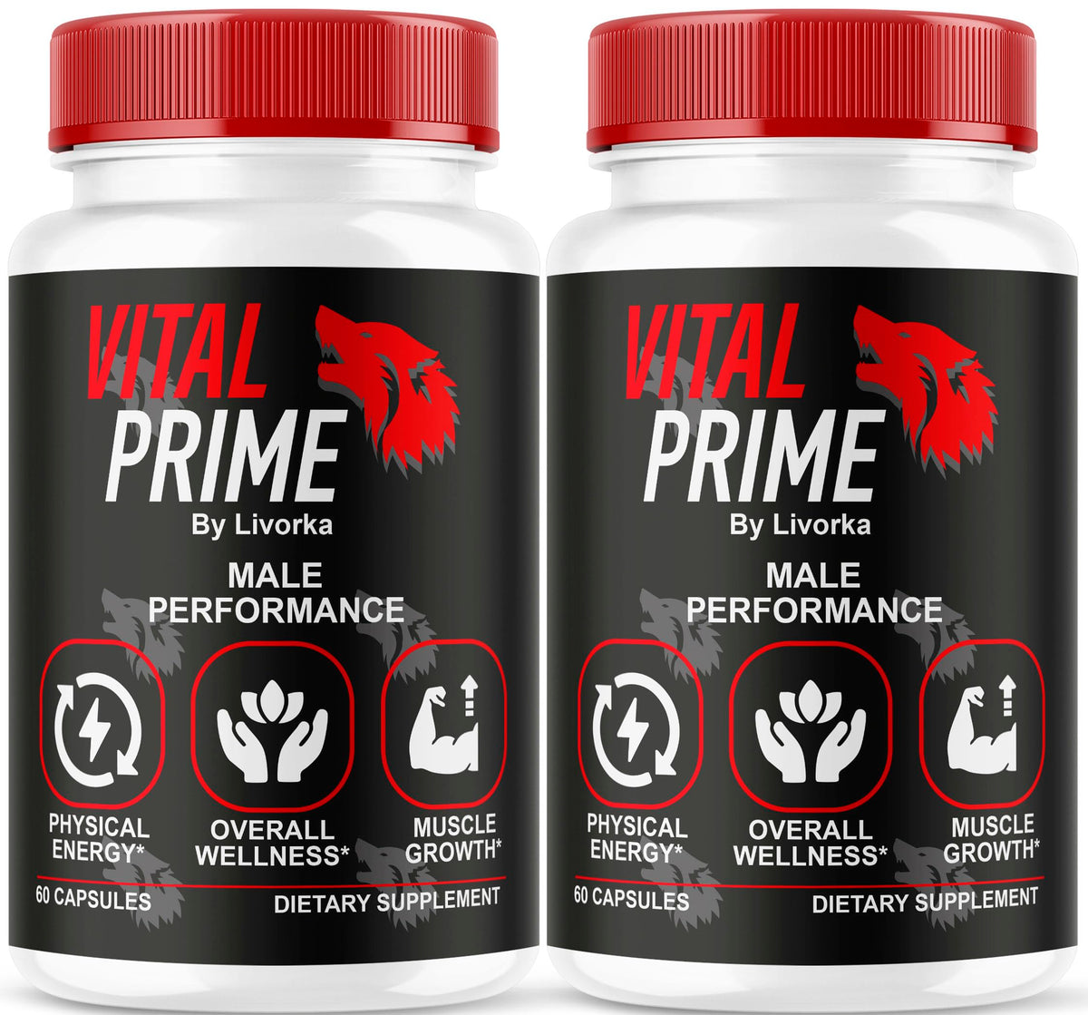 LIVORKA Vital Prime bottle with capsules for daily male wellness support.