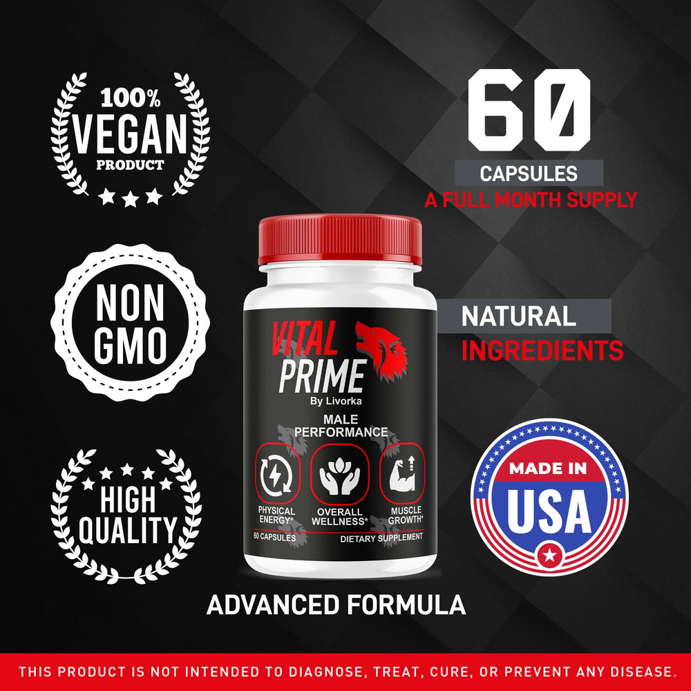 LIVORKA Vital Prime packaging shows premium quality for men.